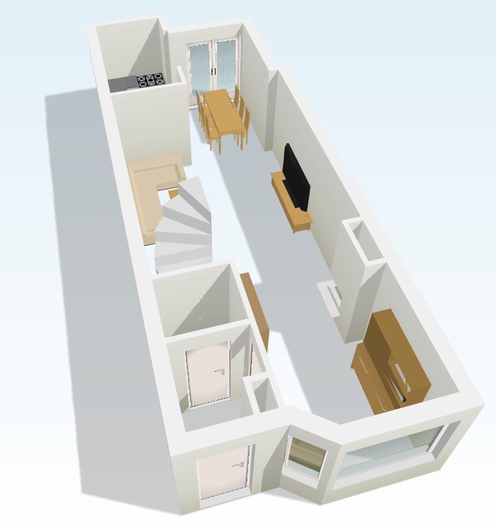 3d afbeelding nieuwe situatie woning